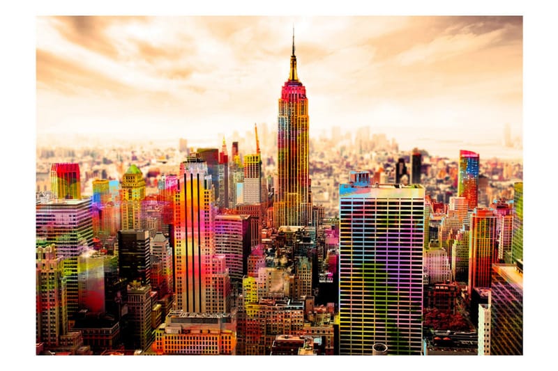 Veggmaleri Colors Of New York City III 100x70 - Artgeist sp. z o. o. - Innredning - Veggdekorasjon - Tapeter - Fototapeter