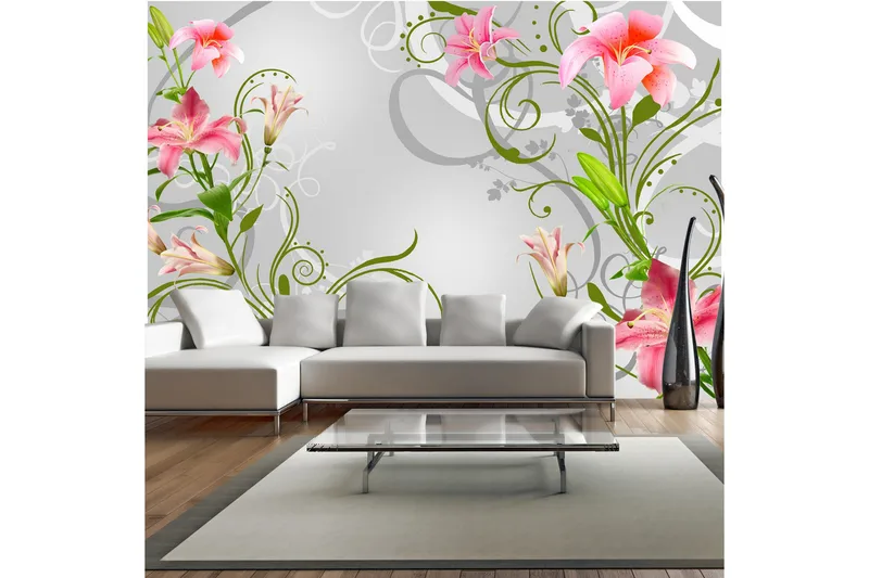 Veggmaleri Subtle Beauty Of The Lilies III 200x140, Artgeist sp. z o. o.