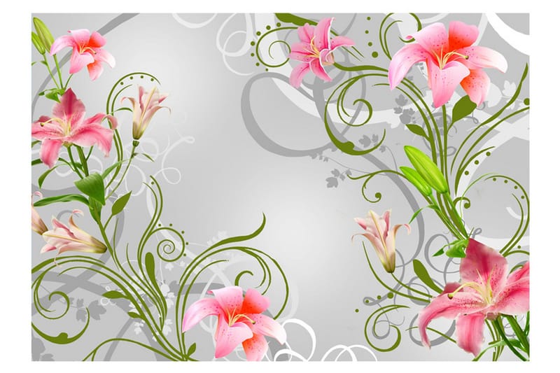 Veggmaleri Subtle Beauty Of The Lilies III 200x140 - Artgeist sp. z o. o. - Innredning - Veggdekorasjon - Tapeter - Fototapeter