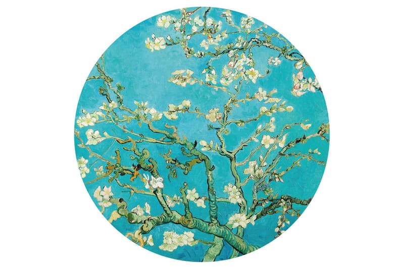 WallArt Tapetsirkel Almond Blossom 190 cm - Flerfarget - Fototapeter