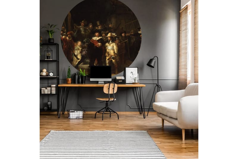 WallArt Tapetsirkel The Night Watch 190 cm - Flerfarget - Innredning - Veggdekorasjon - Tapeter - Fototapeter