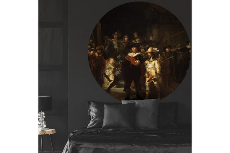 WallArt Tapetsirkel The Night Watch 190 cm - Flerfarget - Innredning - Veggdekorasjon - Tapeter - Fototapeter