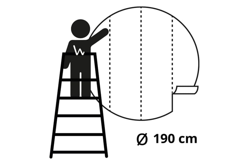 WallArt Tapetsirkel The Night Watch 190 cm - Flerfarget - Innredning - Veggdekorasjon - Tapeter - Fototapeter
