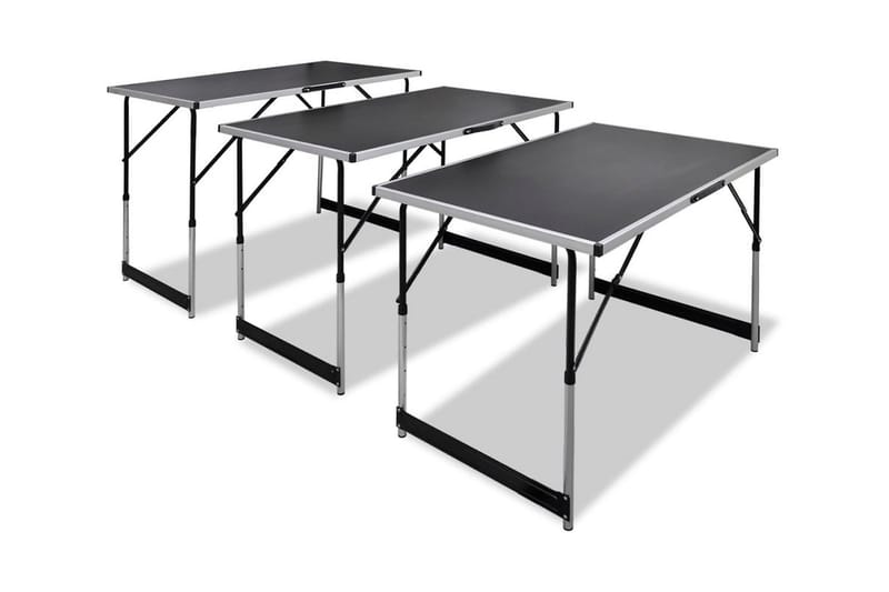 Arbeidsbord 3 stk foldbart høydejusterbart - Bord til tapet