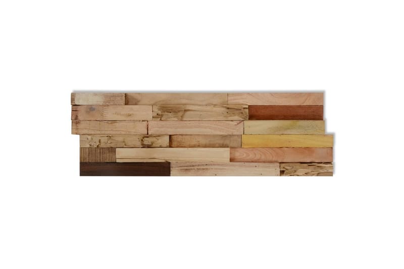 Veggkledninger 10 stk 1,03 m² gjenvunnet teak - Innredning - Veggdekorasjon