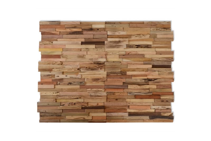 Veggkledninger 10 stk 1,03 m² gjenvunnet teak - Innredning - Veggdekorasjon