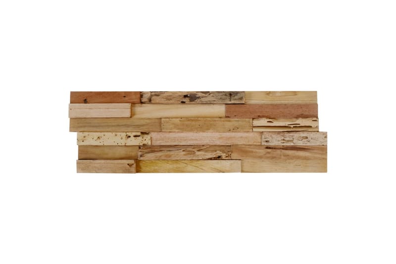 Veggkledninger 10 stk 1,03 m² gjenvunnet teak - Innredning - Veggdekorasjon