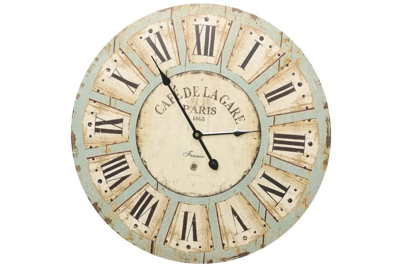 Veggklokke flerfarget 60 cm MDF - Flerfarget - Innredning - Veggdekorasjon - Veggklokke