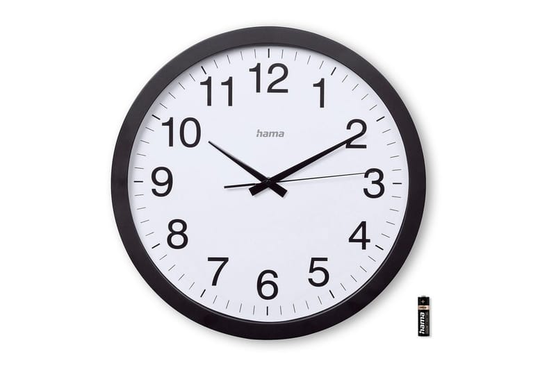 Veggur Hama Aruba 40 cm - Svart - Innredning - Veggdekorasjon - Veggklokke