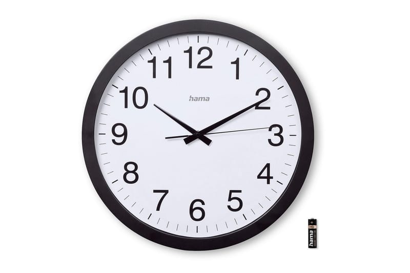Veggur Hama Aruba 40 cm - Svart - Innredning - Veggdekorasjon - Veggklokke