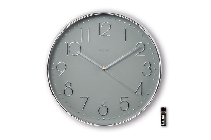 Veggur Hama Corsica 30 cm - Sølv - Innredning - Veggdekorasjon - Veggklokke