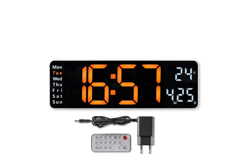 Veggur Hama Digital Santa Cruz - Svart - Innredning - Veggdekorasjon - Veggklokke