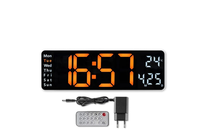 Veggur Hama Digital Santa Cruz - Svart - Innredning - Veggdekorasjon - Veggklokke