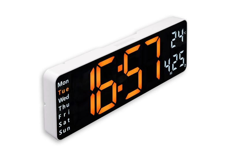 Veggur Hama Digital Santa Cruz - Svart - Innredning - Veggdekorasjon - Veggklokke