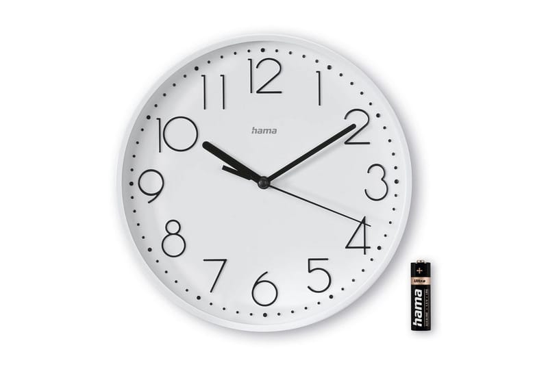 Veggur Hama Salina 22 cm - Hvit - Innredning - Veggdekorasjon - Veggklokke
