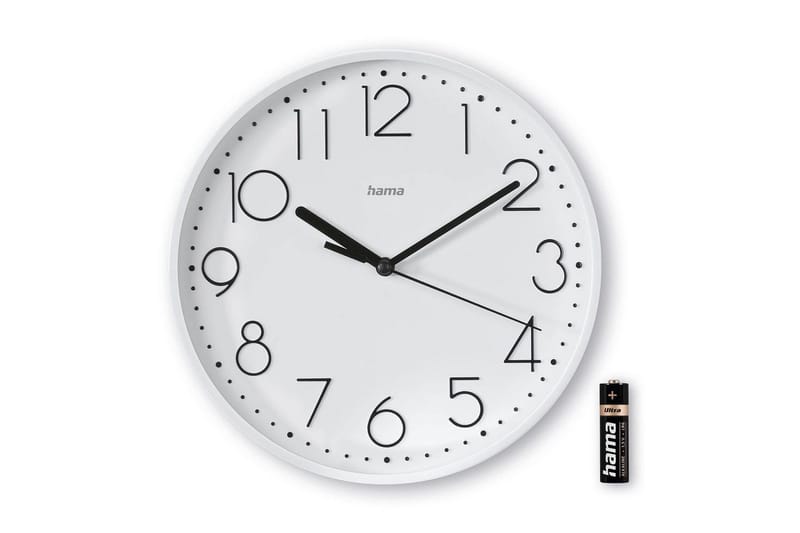 Veggur Hama Salina 22 cm - Hvit - Innredning - Veggdekorasjon - Veggklokke