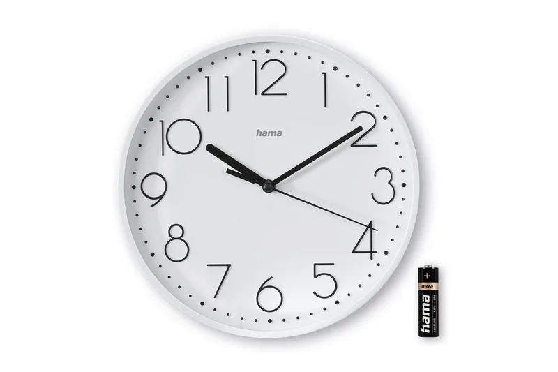 Veggur Hama Salina 22 cm - Hvit - Innredning - Veggdekorasjon - Veggklokke