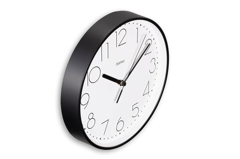 Veggur Hama Salina 22 cm - Svart - Innredning - Veggdekorasjon - Veggklokke