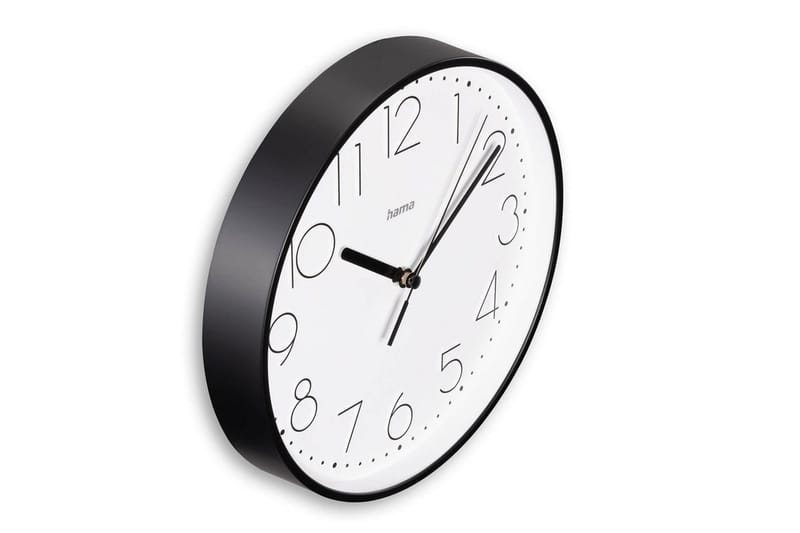 Veggur Hama Salina 22 cm - Svart - Innredning - Veggdekorasjon - Veggklokke