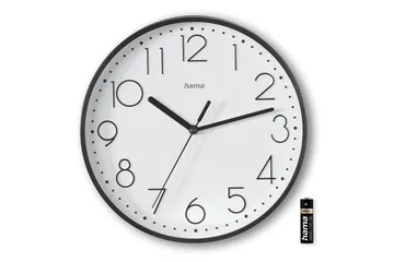 Veggur Hama Salina 22 cm - Svart - Innredning - Veggdekorasjon - Veggklokke
