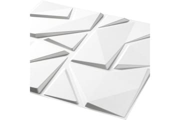 WallArt 3D Veggpanel Liam 12 stk GA-WA31 - Hvit - Innredning - Veggdekorasjon