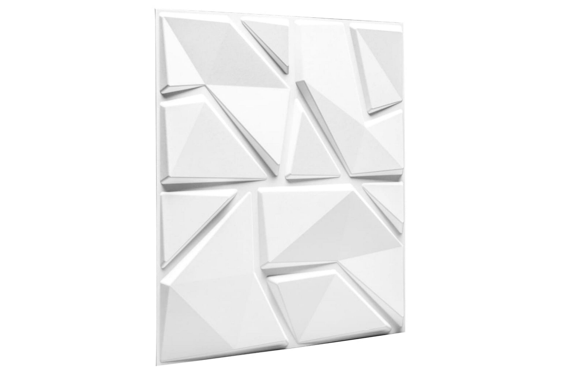 WallArt 3D Veggpanel Liam 12 stk GA-WA31 - Hvit - Innredning - Veggdekorasjon