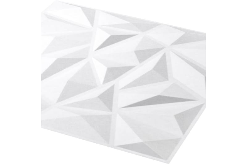 WallArt 3D Veggpanel puck 12 stk GA-WA27 - Hvit - Innredning - Veggdekorasjon