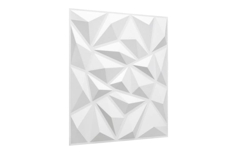 WallArt 3D Veggpaneler 24 stk GA-WA27 Puck - Hvit - Innredning - Veggdekorasjon