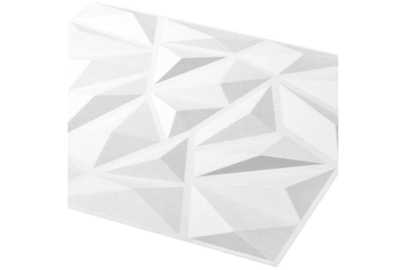 WallArt 3D Veggpaneler 24 stk GA-WA27 Puck - Hvit - Innredning - Veggdekorasjon