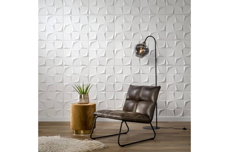 WallArt 3D-veggpaneler 24 stk GA-WA28 Beau - Hvit - Innredning - Veggdekorasjon