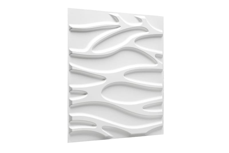 WallArt 3D-veggpaneler 24 stk GA-WA30 Julotte - Hvit - Innredning - Veggdekorasjon