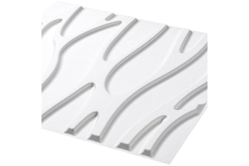 WallArt 3D-veggpaneler 24 stk GA-WA30 Julotte - Hvit - Innredning - Veggdekorasjon