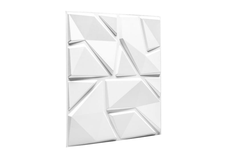 WallArt 3D-veggpaneler 24 stk GA-WA31 Liam - Hvit - Innredning - Veggdekorasjon