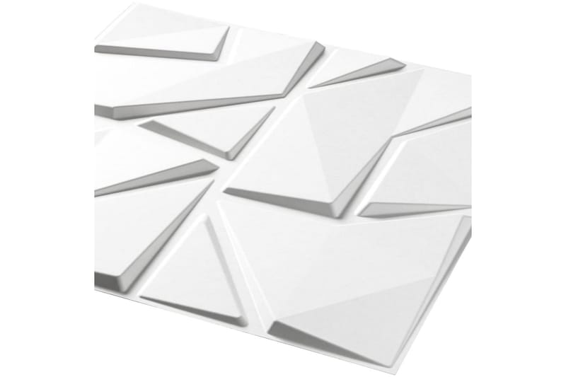 WallArt 3D-veggpaneler 24 stk GA-WA31 Liam - Hvit - Innredning - Veggdekorasjon