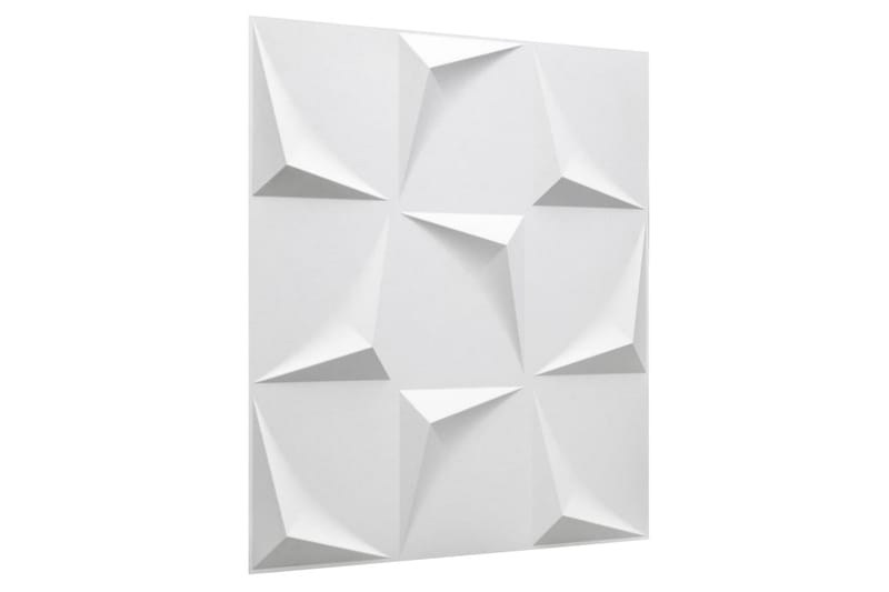 WallArt 3D-veggpaneler Beau 12 stk GA-WA28 - Hvit - Innredning - Veggdekorasjon