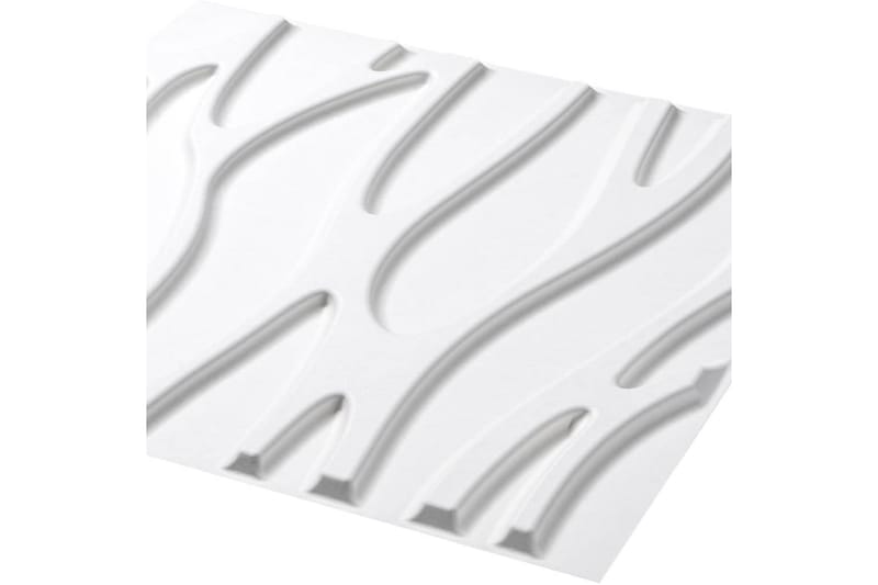 WallArt 3D Veggpaneler Julotte 12 stk GA-WA30 - Hvit - Innredning - Veggdekorasjon