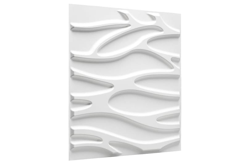 WallArt 3D Veggpaneler Julotte 12 stk GA-WA30 - Hvit - Innredning - Veggdekorasjon