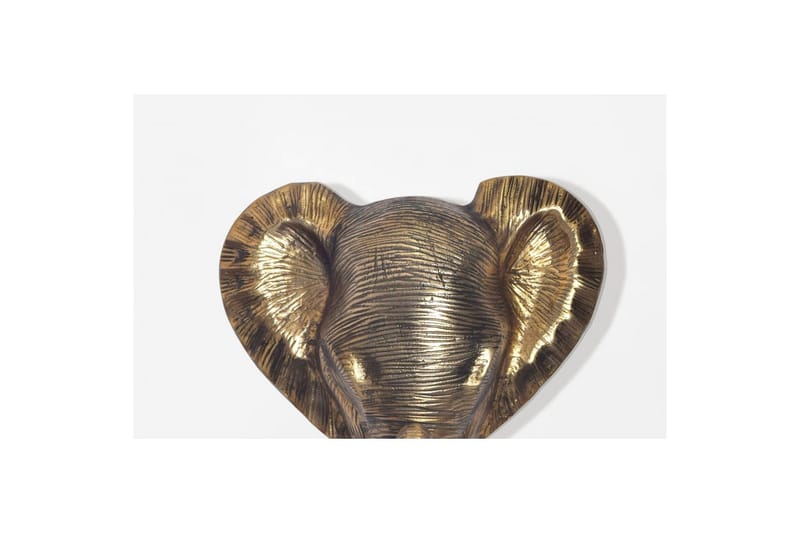 Veggdekorasjon Wohnling Elefant polert aluminiumstøp veggfeste industriell - Innredning - Veggdekorasjon