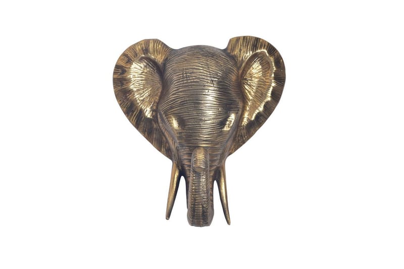 Veggdekorasjon Wohnling Elefant polert aluminiumstøp veggfeste industriell - Innredning - Veggdekorasjon