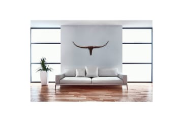 Veggdekorasjon Wohnling Okse Håndpolert Aluminium Industriell Bronse, 100 cm - Bronse, 100 cm - Innredning - Veggdekorasjon