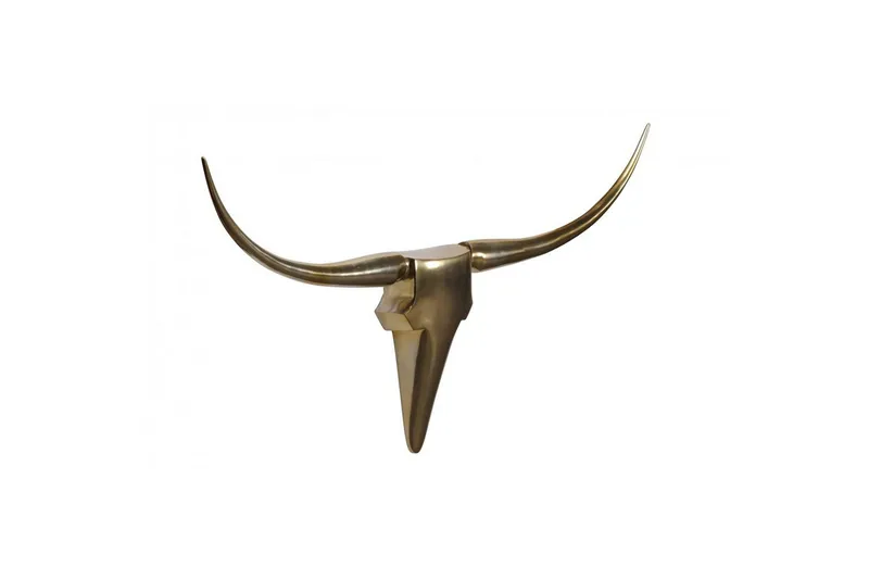 Veggdekorasjon Wohnling Okse Håndpolert Aluminium Industriell Gull, 125 cm - Gull, 125 cm - Innredning - Veggdekorasjon