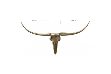 Veggdekorasjon Wohnling Okse Håndpolert Aluminium Industriell Gull, 125 cm - Gull, 125 cm - Innredning - Veggdekorasjon