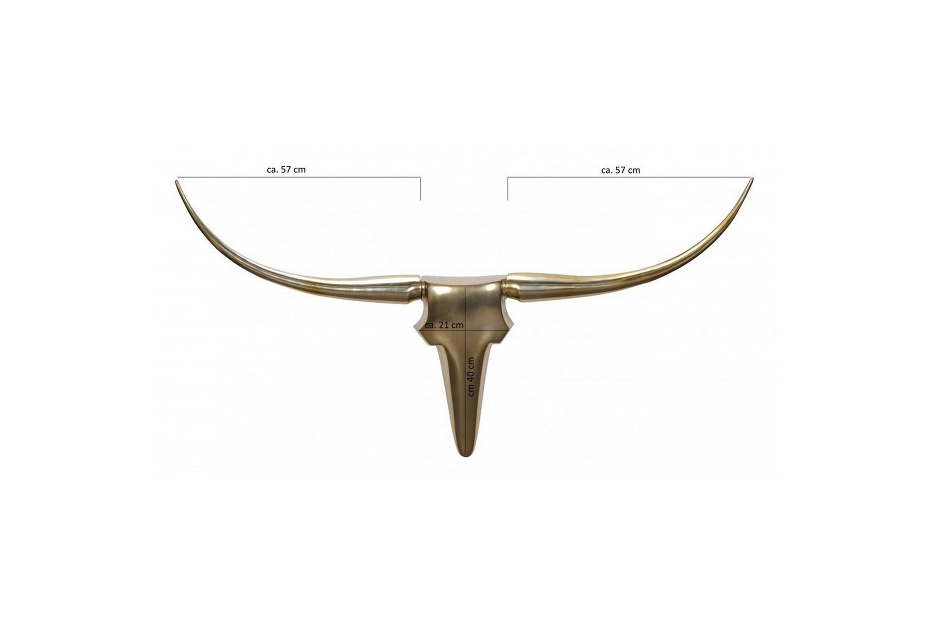 Veggdekorasjon Wohnling Okse Håndpolert Aluminium Industriell Gull, 125 cm - Gull, 125 cm - Innredning - Veggdekorasjon