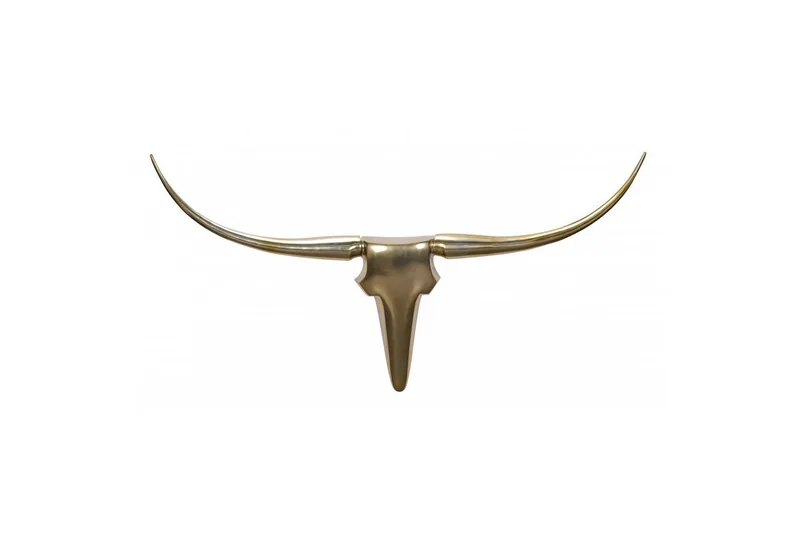 Veggdekorasjon Wohnling Okse Håndpolert Aluminium Industriell Gull, 125 cm - Gull, 125 cm - Innredning - Veggdekorasjon