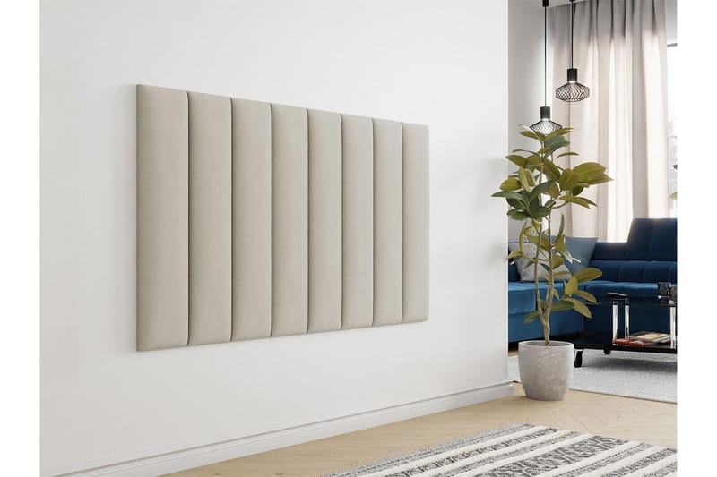 Zaratuz Veggpanel 20x4x80 cm Stoppet - Fløyel/Beige - Innredning - Veggdekorasjon