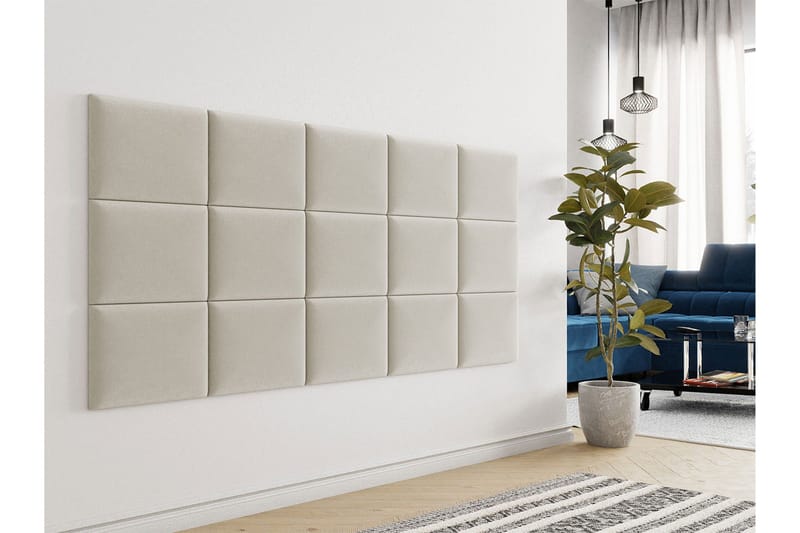 Zaratuz Veggpanel 30x4x40 cm Stoppet - Fløyel/Beige - Innredning - Veggdekorasjon