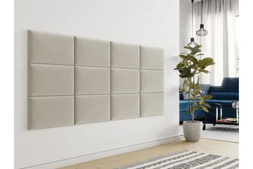 Zaratuz Veggpanel 30x4x50 cm Stoppet - Fløyel/Beige - Innredning - Veggdekorasjon