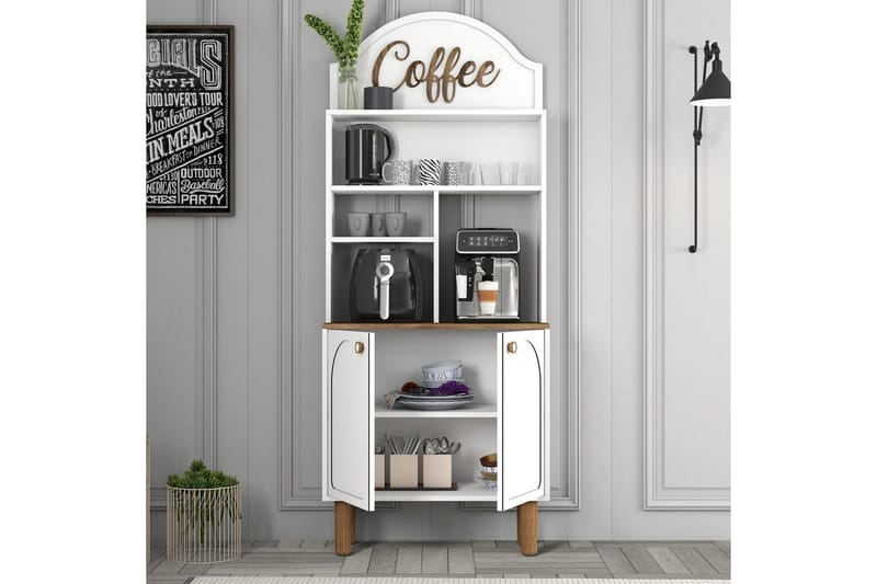 Bar Kaffeskap To Hvit / Eik - Hvit / Eik - Husholdning - Bar & vin - Barmøbler - Bardisk