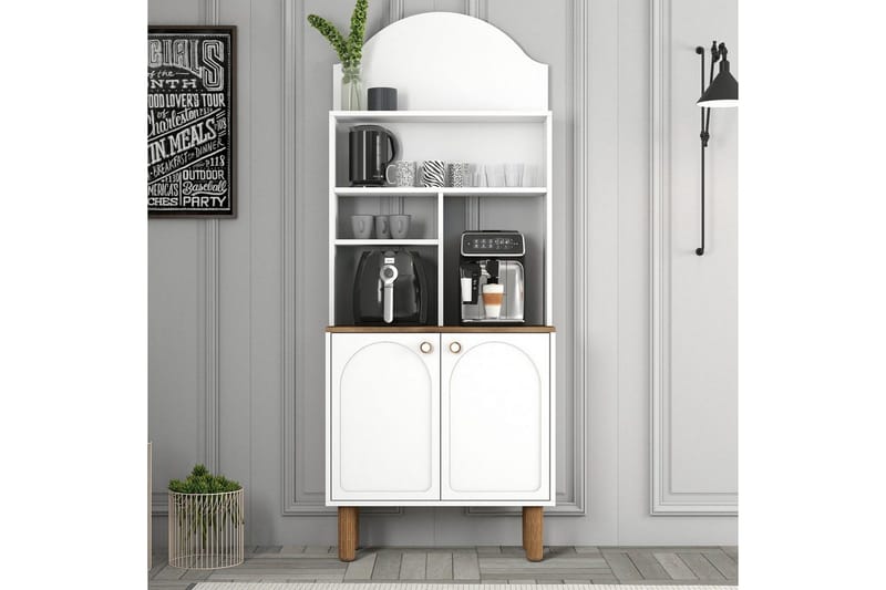 Bar Kaffeskap To Hvit / Eik - Hvit / Eik - Husholdning - Bar & vin - Barmøbler - Bardisk