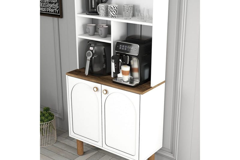 Bar Kaffeskap To Hvit / Eik - Hvit / Eik - Husholdning - Bar & vin - Barmøbler - Bardisk